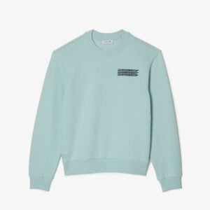 LACOSTE Women's Lacoste Unbrushed Fleece Printed Sweatshirt