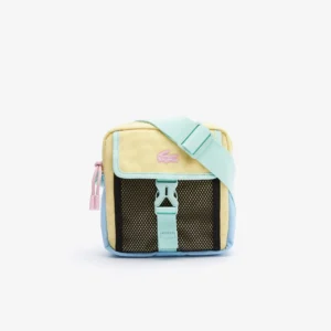 LACOSTE UNISEX NEOCROC COLORBLOCK CANVAS MESSENGER BAG