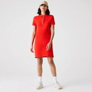 LACOSTE WOMEN'S SLIM FIT STRETCH COTTON PIQUÉ POLO DRESS