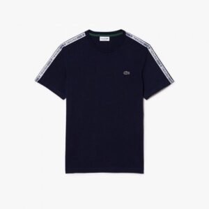 LACOSTE MEN’S REGULAR FIT LOGO STRIPE T-SHIRT